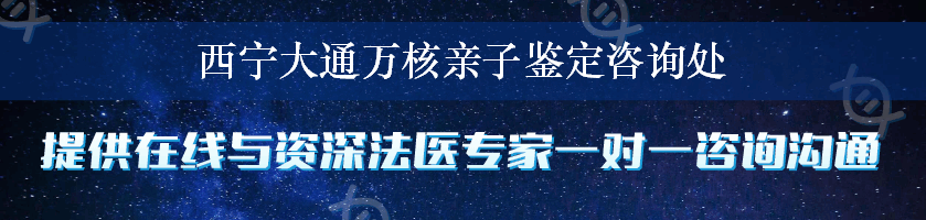 西宁大通万核亲子鉴定咨询处